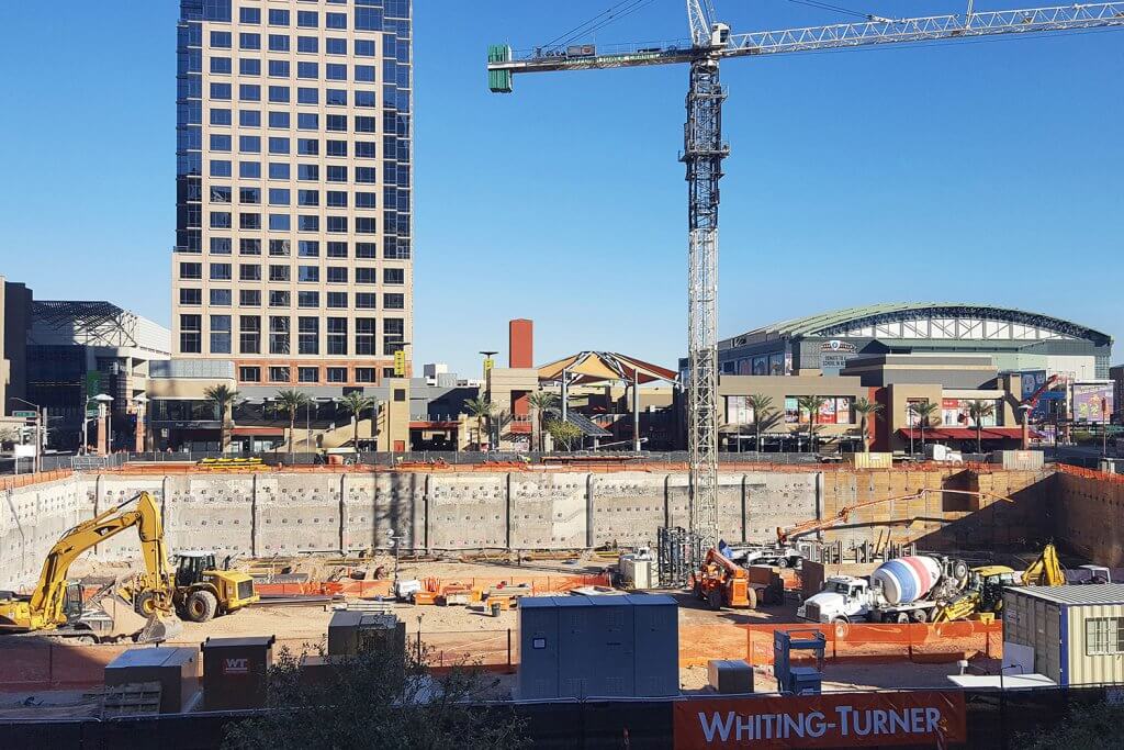 The evacuation of the Block 23 site, pictured Thursday, January 11, 2018. The Barron Collier Family, who previously owned Block 23, initially planned to develop the site, which fell through following the 2007 Recession. (Photo: Downtown Phoenix Archives)